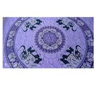 Colcha Indiana Mandala Roxa Elefantes