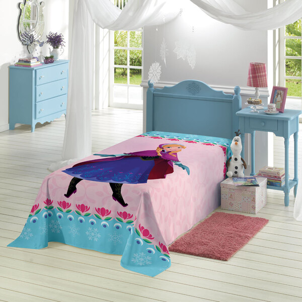 Colcha Infantil Simples Estampada Frozen Ana - Lepper