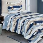 Colcha Infantil Solteiro Avião Vintage Evolution Patchwork Mi