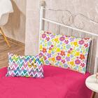 Colcha Jardim Meninas Solteiro Infantil 4 Peças Pink