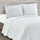 Colcha Jazz King 260x280 3 Pç Branco Matelasse Camesa