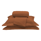 Colcha King Size Marrom 100% Algodão + Jogo De Lençol King 10