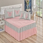 Colcha Kit Cama Liberty Casal 7 Peças Rosê