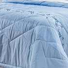 Colcha Londres Super King Azul 100% Algodão 200 Fios 7 Peças