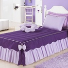 Colcha Mariana Flor Solteiro Kit Quarto Infantil 4 Peças Roxa