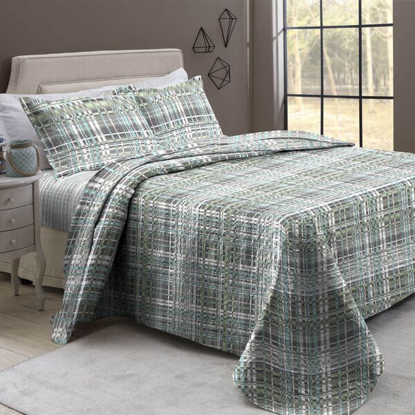 Colcha Matelada Dupla Face Queen Size Color Art  Madri 3 Peça