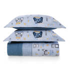 Colcha Matelasse Casal Infantil Diversão Azul Karsten Percal