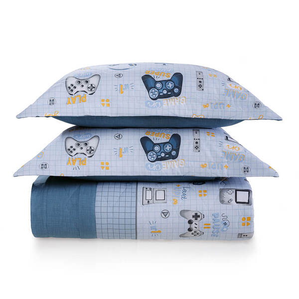 Colcha Matelasse Casal Infantil Diversão Azul Karsten Percal