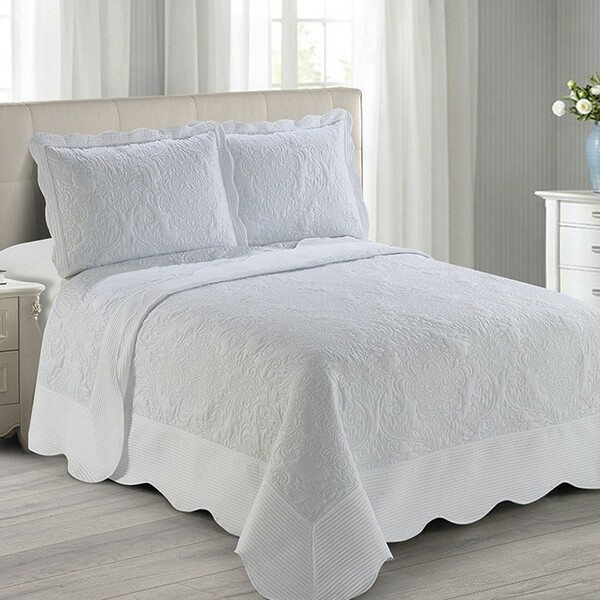 Colcha Matelassê - Solteiro - Antique - Branco - C/ Porta Tra