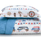 Colcha Matelasse Solteiro Infantil Marujo Azul Karsten Percal