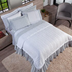 Colcha Messina Queen 03 Peças - Percal 200 Fios C/ Babado Jac