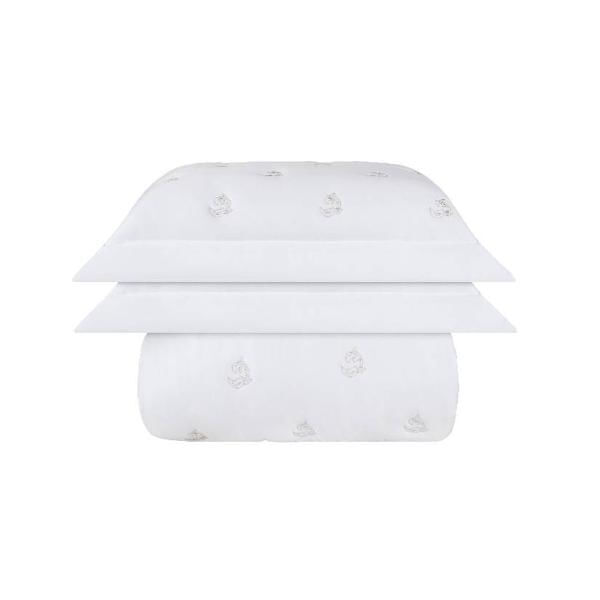 Colcha Naturalle Catania 400 Fios 2 90mx2 70m King Branco/fen