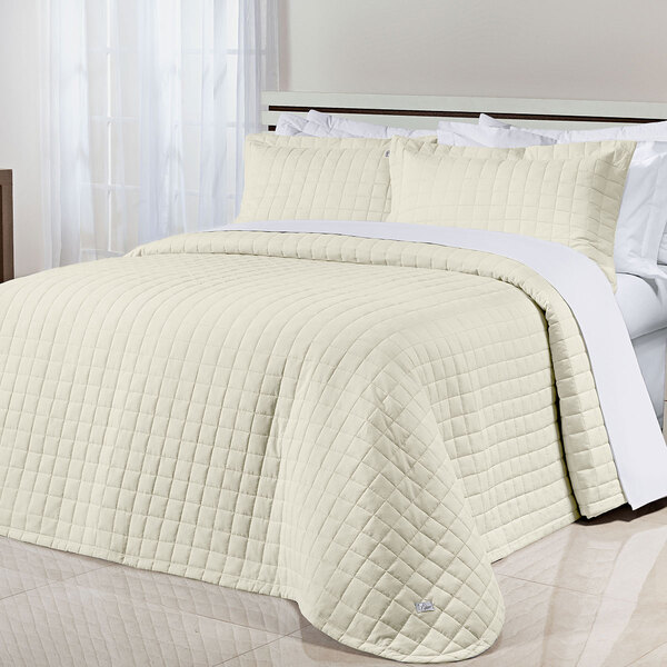 Colcha Palha King Size 200 Fios 100% Algodão 3 Peças