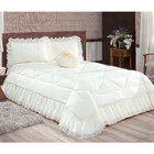 Colcha Para Cama Queen Palha Clássica Com Almofada Decorativa