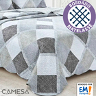 Colcha Patchwork - Casal - Dupla Face - C/ Porta Travesseiros