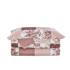 Colcha Patchwork - Casal - Dupla Face - C/ Porta Travesseiros