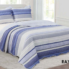 Colcha Patchwork - Casal - Evolution - Rayas - Dupla Face - C