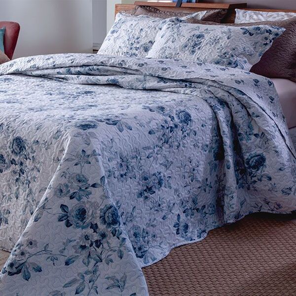 Colcha Patchwork - Queen Size - Dupla Face - C/ Porta Travess