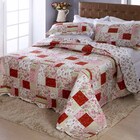 Colcha Patchwork - Queen Size - Dupla Face - C/ Porta Travess