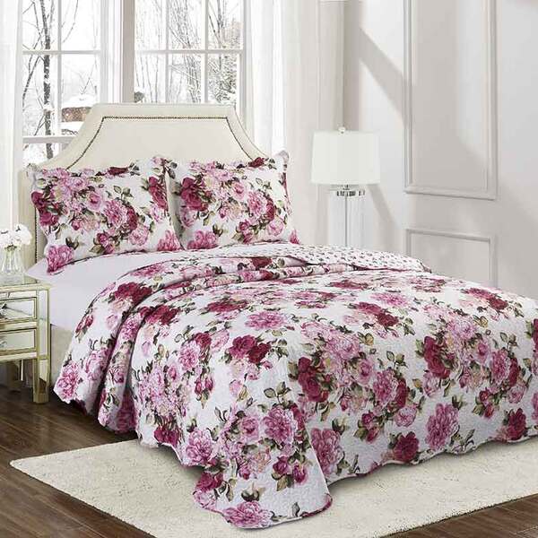 Colcha Patchwork - Solteiro - Dupla Face - C/ Porta Travessei