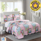 Colcha Patchwork - Solteiro - Dupla Face - C/ Porta Travessei