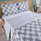 Colcha Patchwork - Solteiro - Dupla Face - C/ Porta Travessei