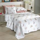 Colcha Piquet Favo - Casal - 100% Algodão - C/ Porta Travesse