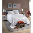 Colcha Piquet Favo - Casal - 100% Algodão - C/ Porta Travesse