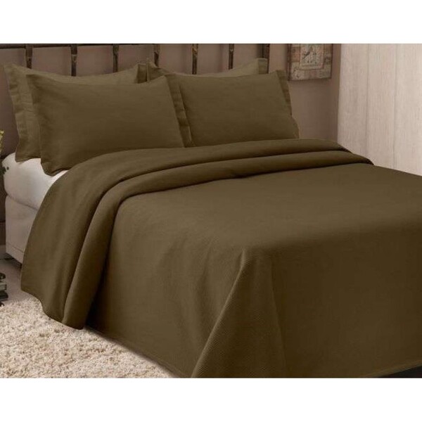 Colcha Piquet King Size 2.80x2.50 Fassini Têxtil Cor Marrom