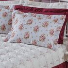 Colcha Queen Bordada 3 Peças Bella Fiori - Palha/vinho