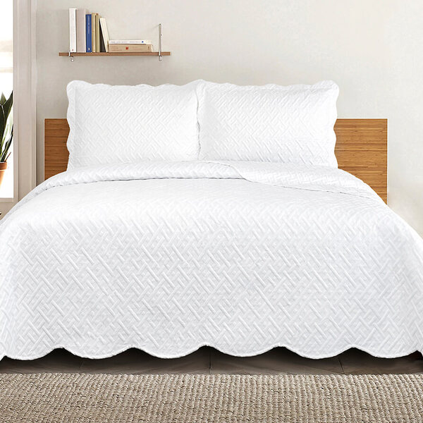 Colcha Queen Matelasse Tresse Branca 240x260cm Camesa