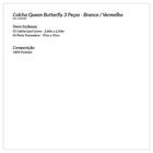 Colcha Queen Size Branca Bordada Borboletas 3 Peças 2,60m X 2