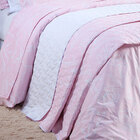 Colcha Queen Size Estampado Rosa Arabesco 3 Peças 100% Algodã