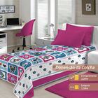 Colcha Rústica Estampada Infantil Avulsa para Cama de Solteir