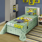 Colcha Simples Solteiro Estampada Minions 1,50 M X 2,10 M - L