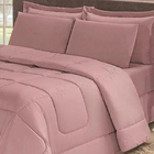 Colcha Soft Casal Queen Dupla Face Casen 240x210cm Rosê
