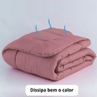 Colcha Soft Casal Verão 3 Peças Rosê  2,20x2,40 Casa Dona