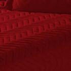 Colcha Solteiro Clean Vermelha Enxovais Aquarela 3 Peças