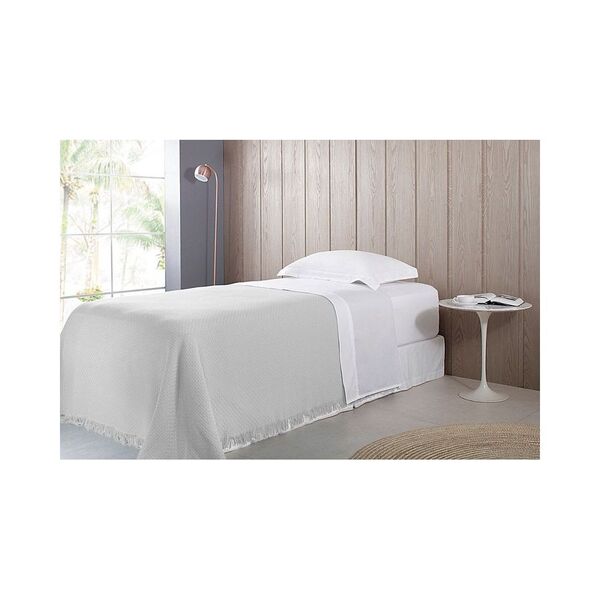 Colcha Solteiro Cobre Leito Buddemeyer 1,60m X 2,30m Cinza