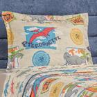 Colcha Solteiro Infantil + Tapete Dinossauro Verde