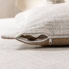 Colcha Solteiro Jacquard Dual Dupla Face 4 Peças - Bege