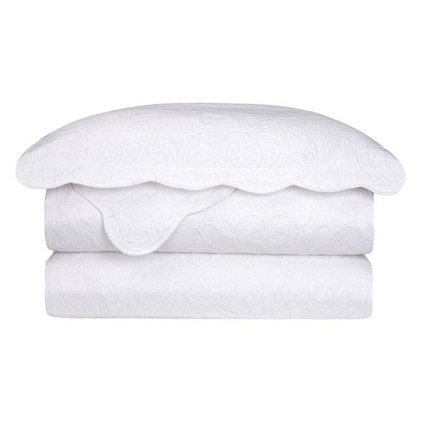 Colcha Solteiro Matelasse Arabesque Branca 160x230cm Camesa