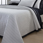 Colcha Stripes 300 Fios Branco/marinho - Casal