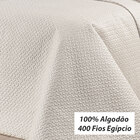 Colcha Super King 400 Fios Egípcio 100% Algodão Palha + Jogo