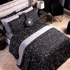 Colcha Tamanho King Size Estampado Preto Celestial 3 Peças 10