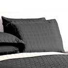 Colcha Tamanho Queen Dupla Face Preto E Palha Liso Matelado C