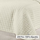 Colcha Tamanho Super King Palha 200 Fios 100% Algodão 3 Peças