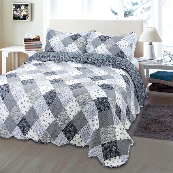 Colcha Ultrassônica - Casal - Dupla Face - C/ Porta Travessei