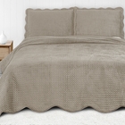 Colcha Velvet Neo Queen 240x260 Bege