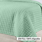 Colcha Verde King Size 200 Fios 100% Algodão 3 Peças